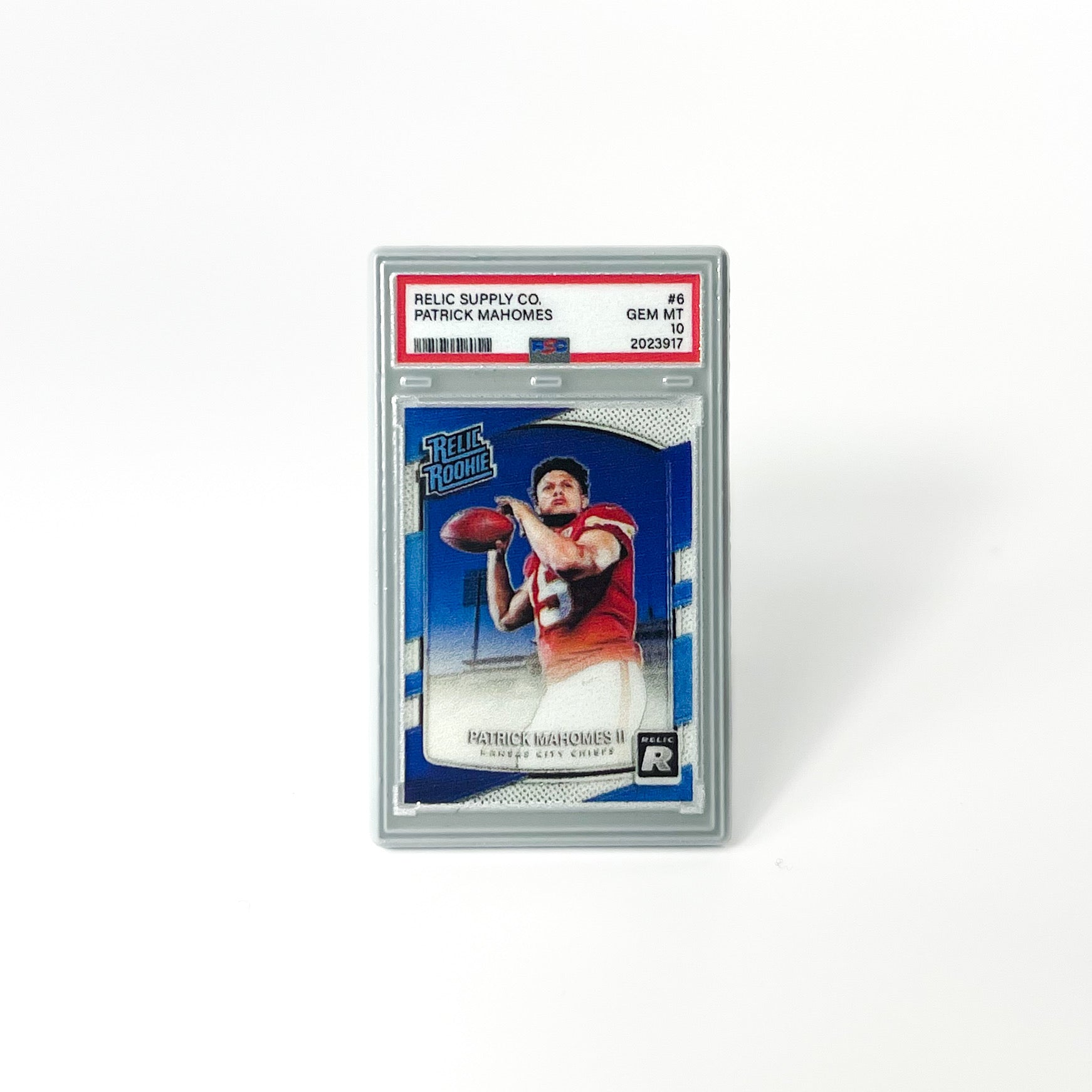 patrick mahomes graded cards 2017 Patrick Mahomes Optic Rated Rookie Graded Enamel Pin – Relic Supply Co