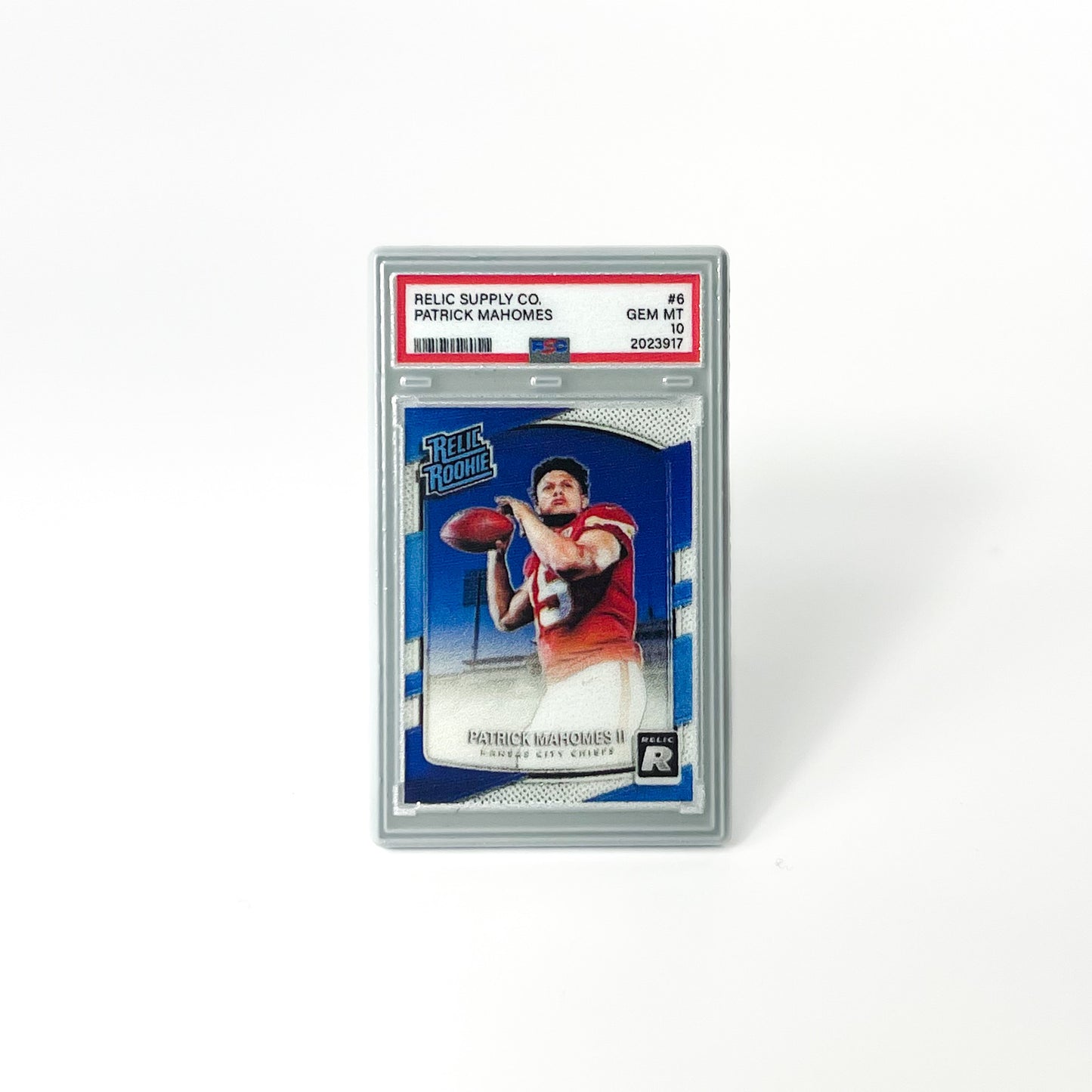 2017 Patrick Mahomes Optic Rated Rookie Graded Enamel Pin Relic Supply Co. 2017 Patrick Mahomes Optic Rated Rookie Graded Enamel Pin Relic Supply Co.
