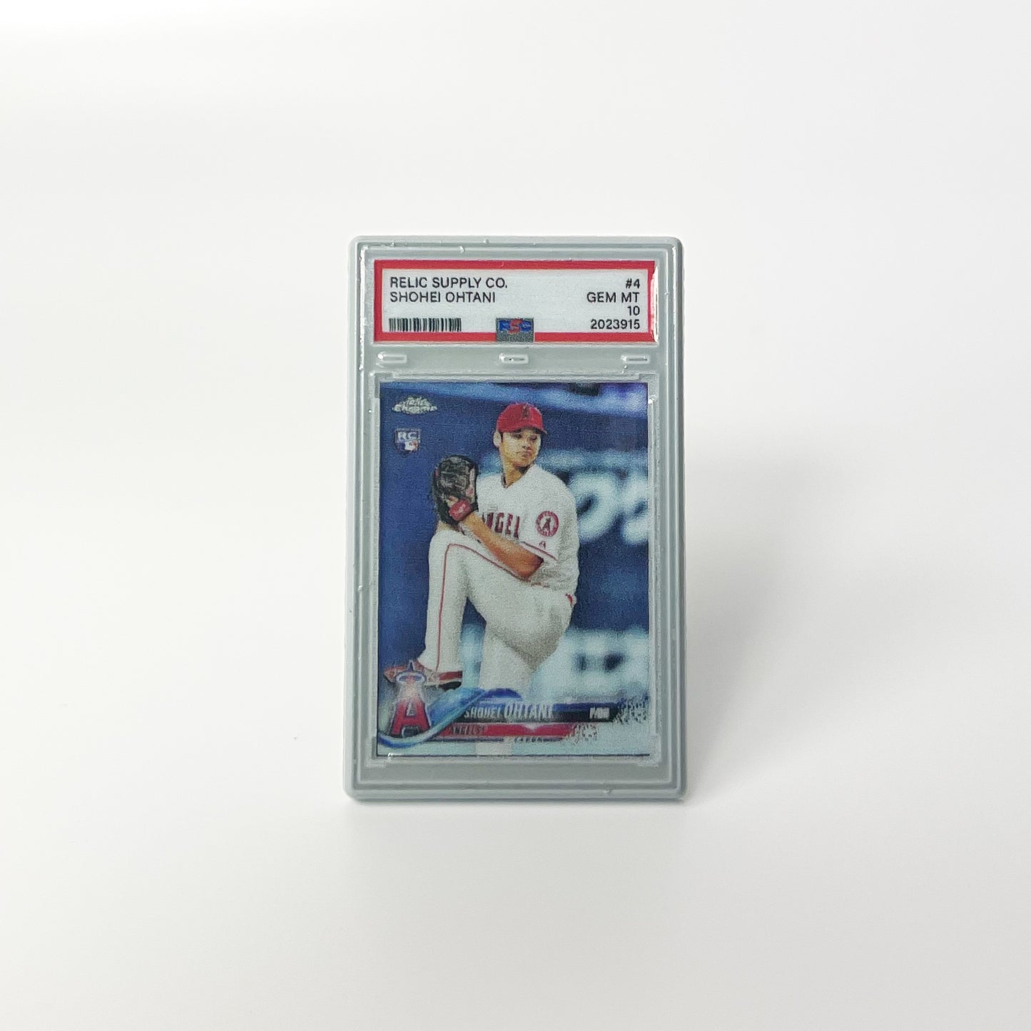 2018 Shohei Ohtani Rookie Topps Chrome Grade Enamel Pin